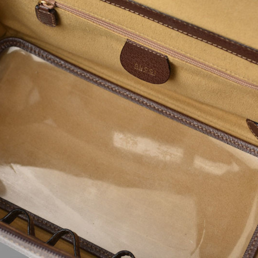 GUCCI Authentic Brown Leather Bamboo Vanity Bag - Picture 16 of 16